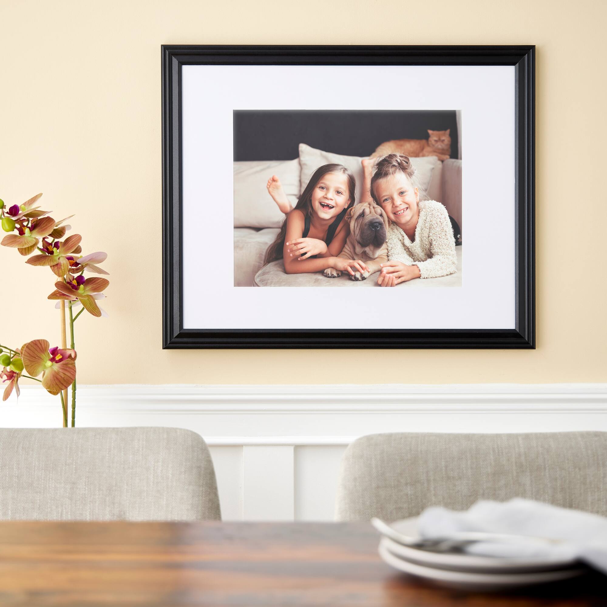 Lifestyles™ Black Large Frame with Mat by Studio Décor